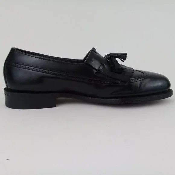 Dexter Men Kiltie Tassel Made in USA Black Loafers - Picture 2 of 13
